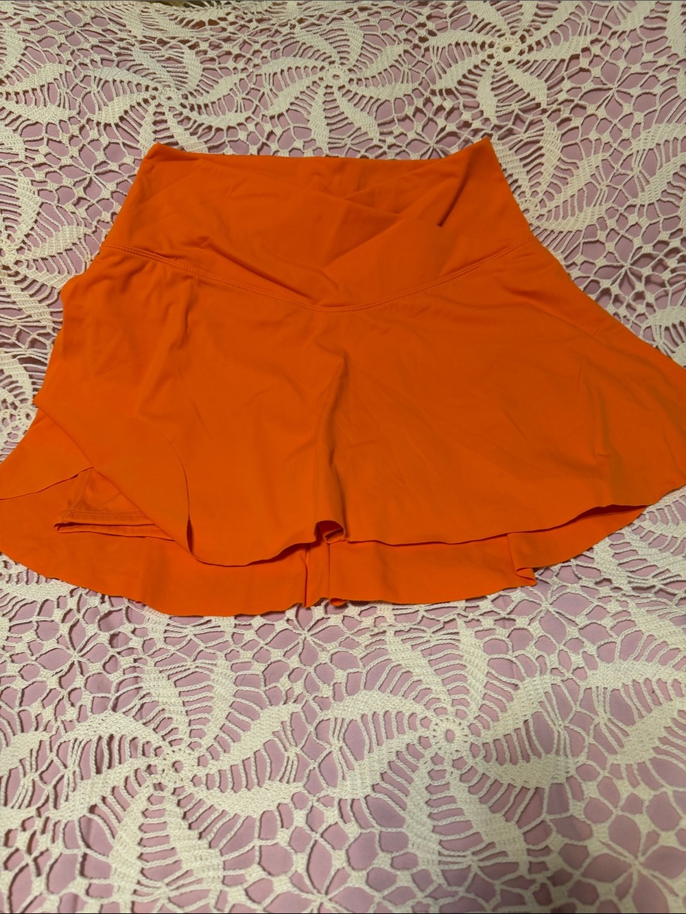 Women's Orange Active Skort